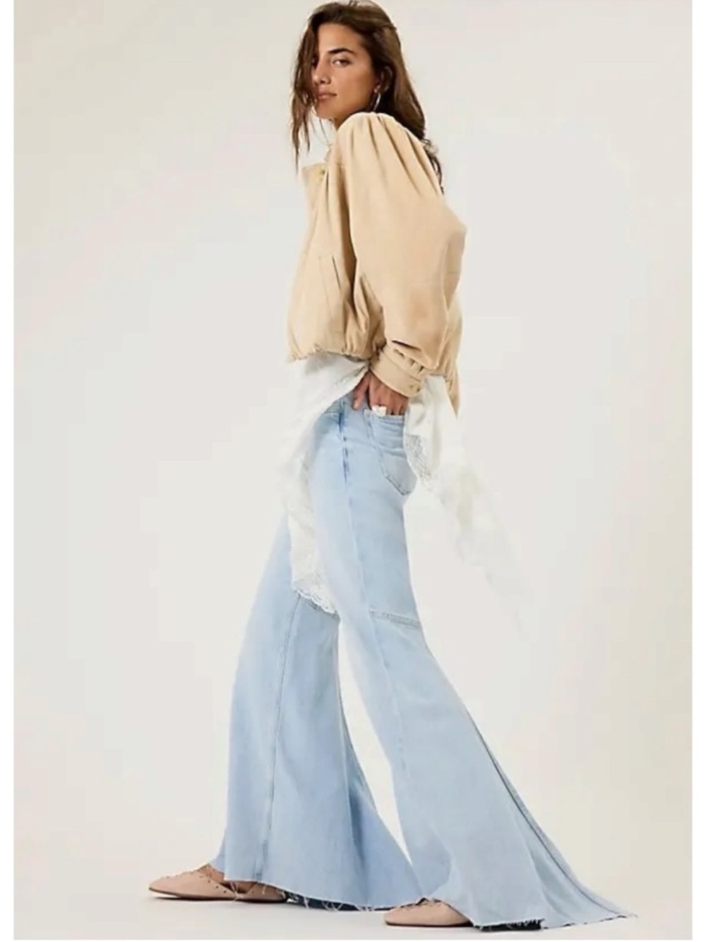 Free People We The Free Live Wire Flare Jeans 28